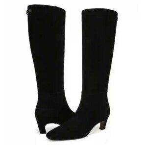 Sam Edelman Black Knee-High Molly Women's Black Leather Boots 8.5
